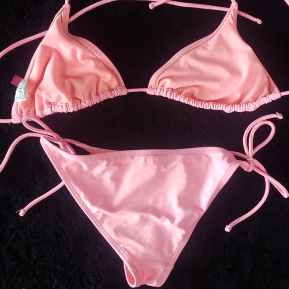 OP peach pink triangle bikini - Picture 4 of 6
